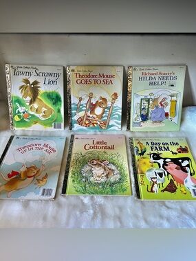 Vintage Bundle of 17 Little Golden Books for Children Variety of Classic Reads